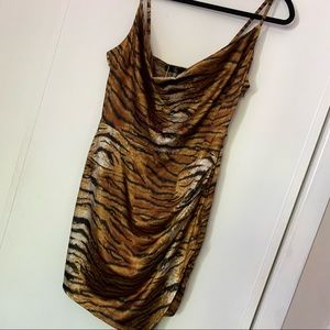 Missguided Tiger Print Mini Dress